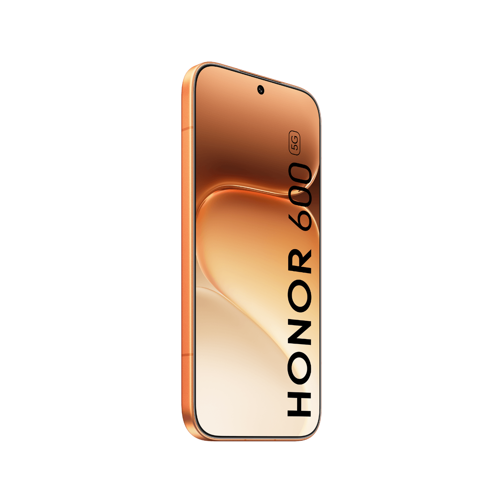 Smartfon HONOR 600 5G Front lewy bok Pomarańczowy