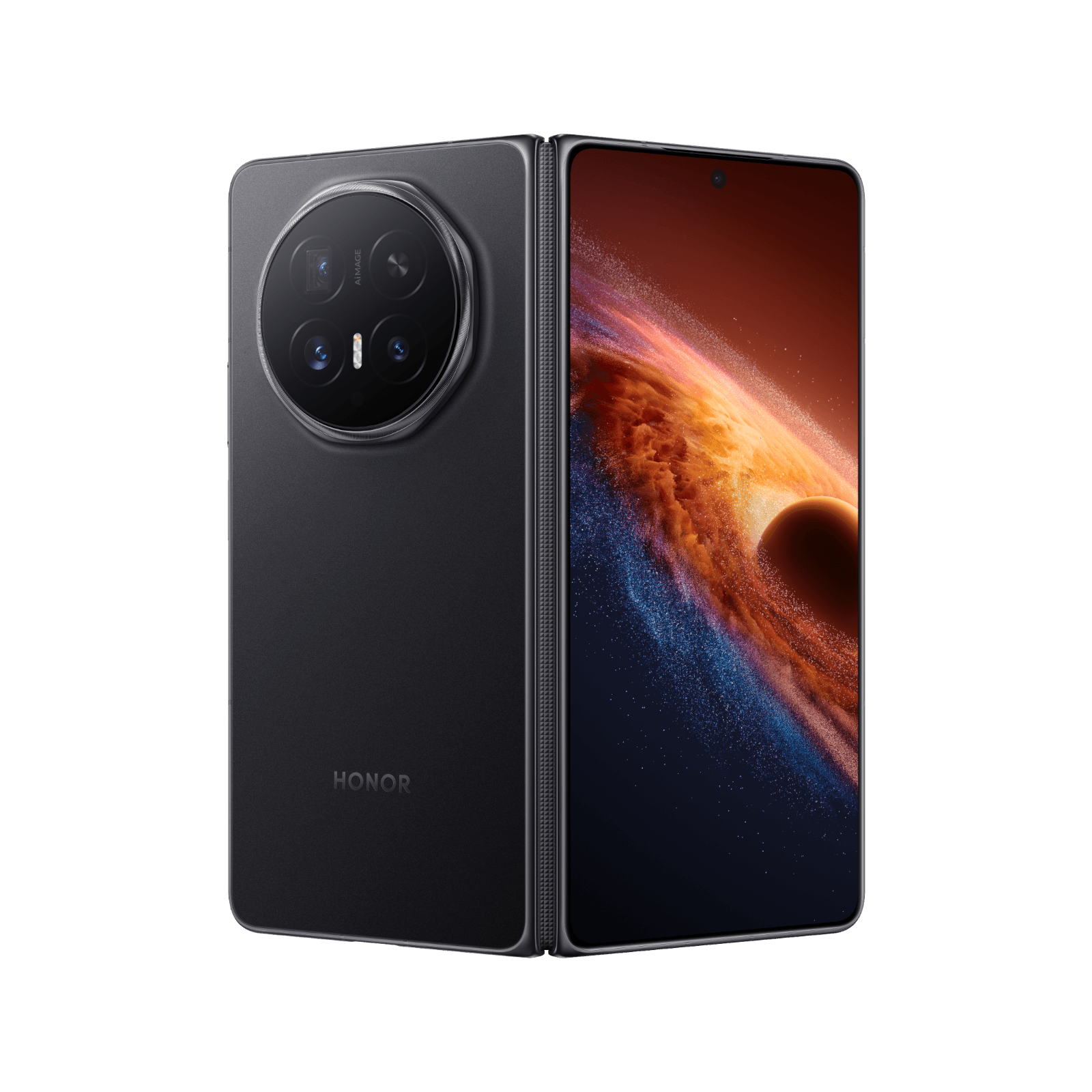 Smartfon HONOR Magic V6 Czarny tył obudowy Rozłożony